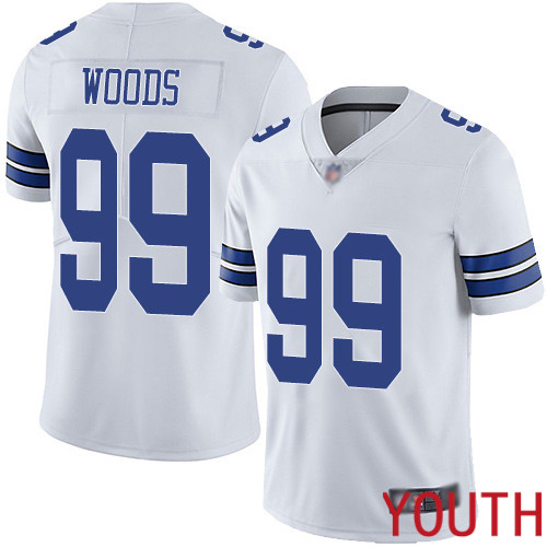 Youth Dallas Cowboys Limited White Antwaun Woods Road #99 Vapor Untouchable NFL Jersey->dallas cowboys->NFL Jersey